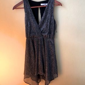 (NWT) Lovers + Friends silver dress XS